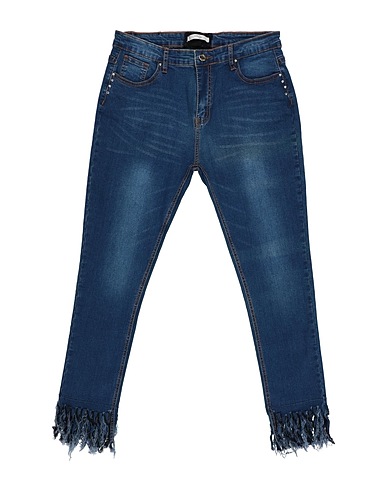 RELISH Denim trousers Blue 97% Cotton, 3% Elastane