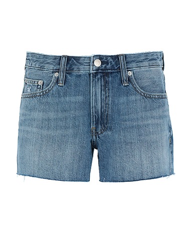 CALVIN KLEIN JEANS Shorts jeans DA037 LIGHT BLUE CUT HEM
 Blu 100% Cotone