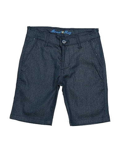 MANUEL RITZ Denim shorts Blue 62% Cotton, 35% Polyester, 3% Elastane