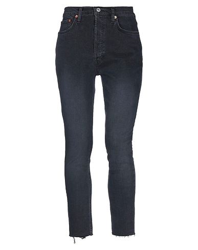 RE/DONE Denim pants Black 98% Cotton, 2% Elastane