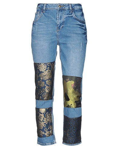 LIU •JO Denim trousers Blue 99% Cotton, 1% Elastane, Polyester