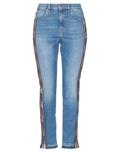 GAëLLE Paris Denim trousers Blue 99% Cotton, 1% Elastane, Polyester