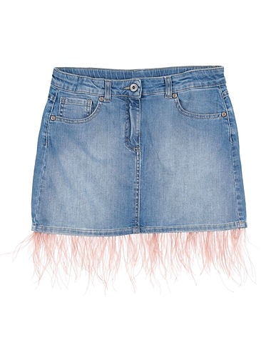 DIXIE Gonna jeans Blu 98% Cotone, 2% Elastan, Piuma