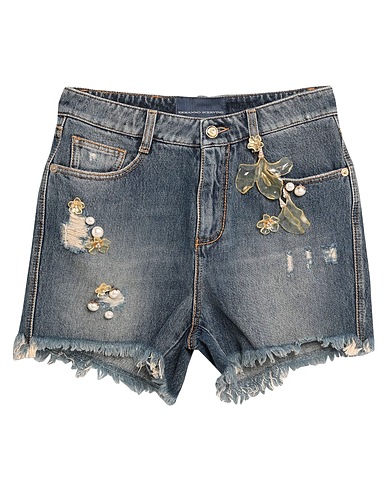 ERMANNO SCERVINO Denim shorts Blue 100% Cotton