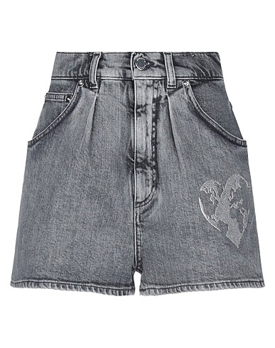 ALBERTA FERRETTI Denim shorts Charcoal 98% Cotton, 2% Elastane