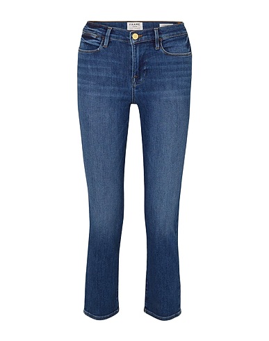 FRAME Denim trousers Blue 93% Cotton, 5% Polyester, 2% Elastane