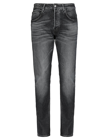 DON THE FULLER Denim pants Black 96% Cotton, 3% Elastomultiester, 1% Rubber