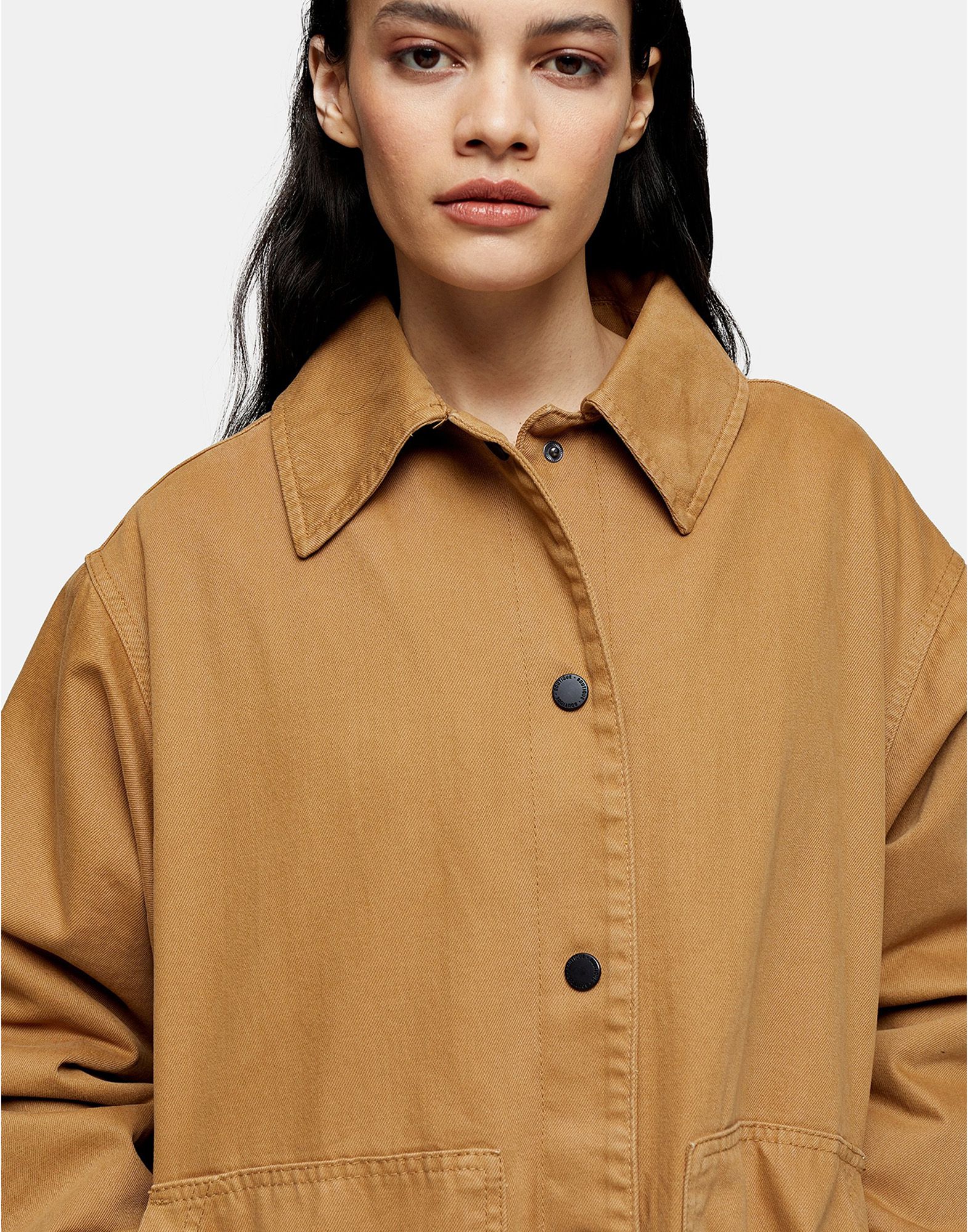 topshop orange denim jacket