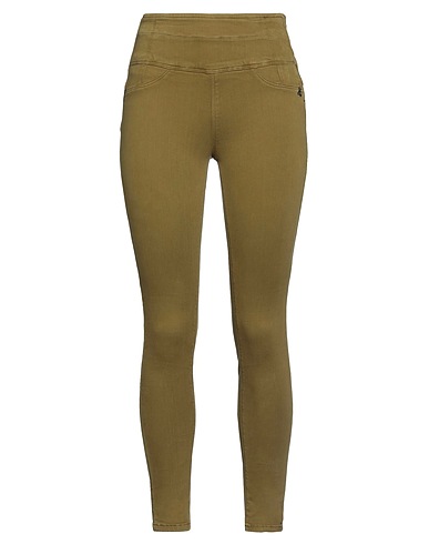 PATRIZIA PEPE Denim trousers Military green 91% Cotton, 5% Polyester, 4% Elastane
