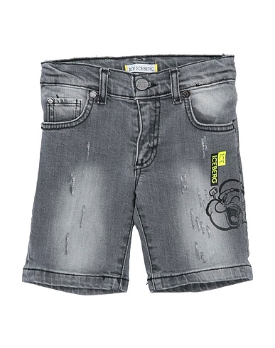 ICE ICEBERG Shorts jeans Grigio 98% Cotone, 2% Fibre elastiche