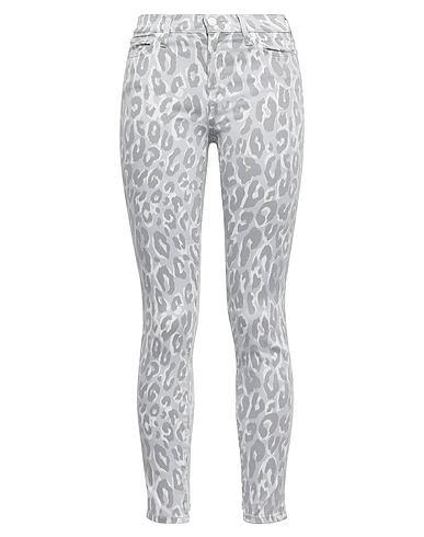 7 FOR ALL MANKIND Denim trousers Light grey 85% Cotton, 11% Polyester, 4% Elastane