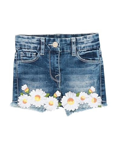 MONNALISA Shorts jeans Blu 74% Cotone, 24% Poliestere, 2% Elastan