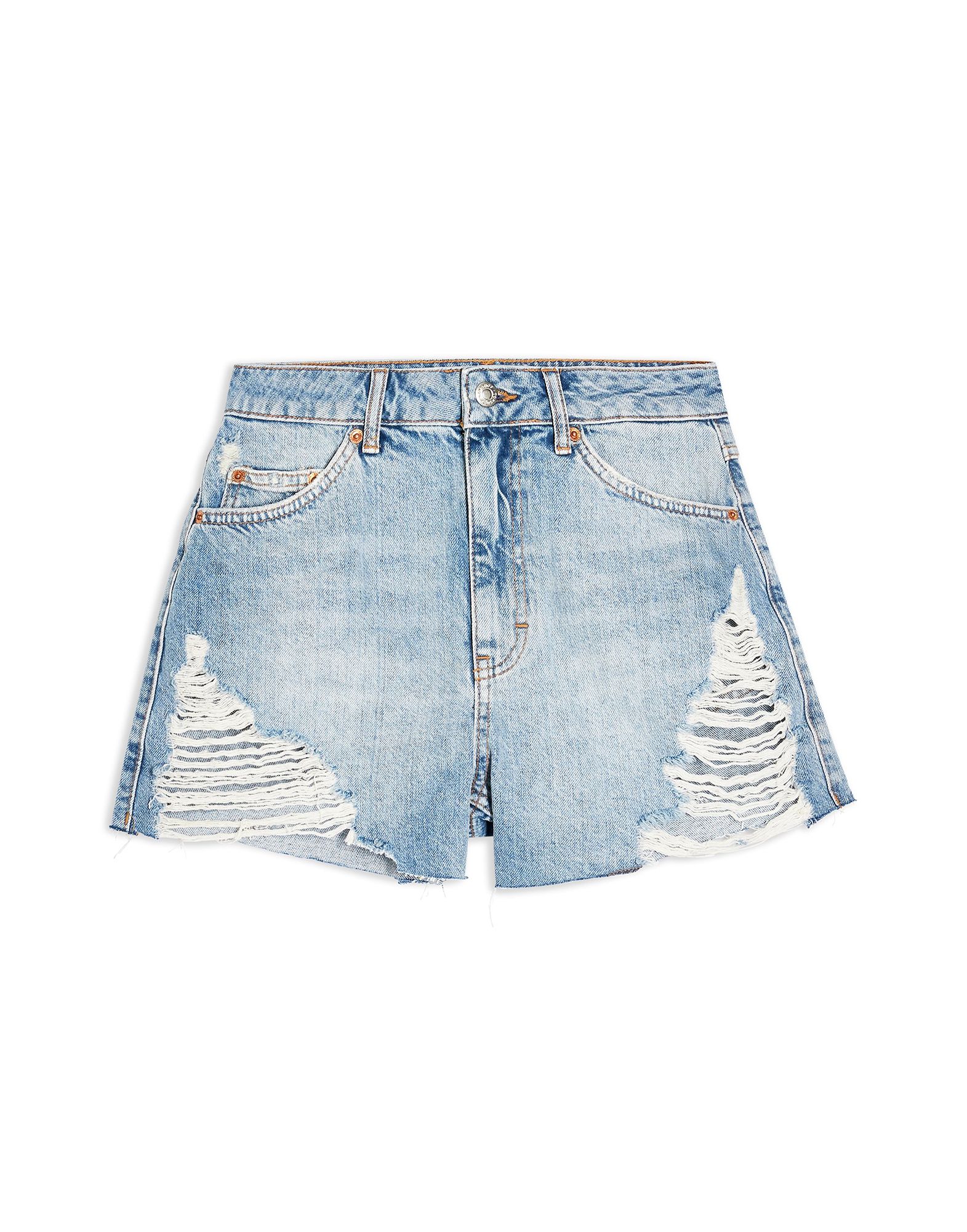 super ripped denim shorts