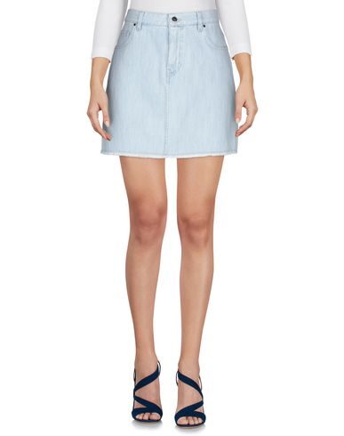 Shop P_jean Woman Denim Skirt Blue Size 10 Cotton