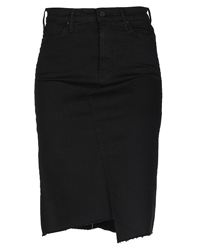 MOTHER Denim skirt Black 93% Cotton, 5% Polyester, 2% Elastane