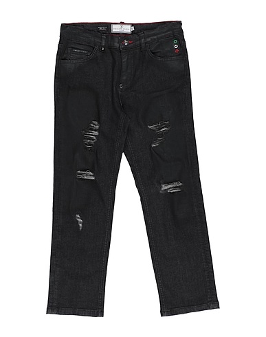 PHILIPP PLEIN Denim trousers Black 98% Cotton, 2% Elastane, Viscose, Polyurethane