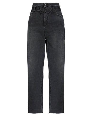 MANILA GRACE Denim pants Black 100% Cotton