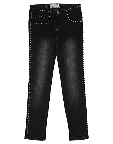 PHILIPP PLEIN Denim trousers Black 98% Cotton, 2% Elastane