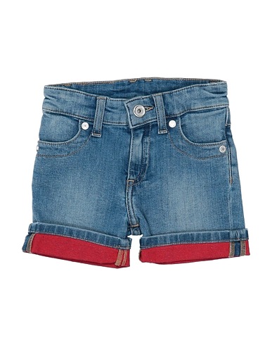 BIKKEMBERGS Denim shorts Blue 98% Cotton, 2% Elastane