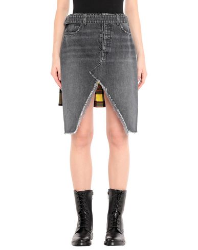 Ben Taverniti Unravel Project Unravel Project Pleated Asymmetric Denim Skirt In Black
