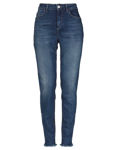 LIU •JO Denim trousers Blue 57% Cotton, 37% Modal, 4% Elastomultiester, 2% Elastane