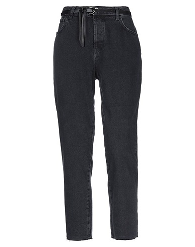 LIU •JO Denim trousers Black 100% Cotton