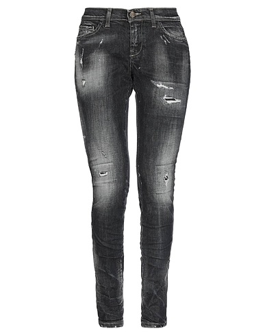 FRANKIE MORELLO Denim pants Black 98% Cotton, 2% Elastane