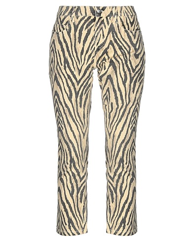 CURRENT/ELLIOTT Denim trousers Beige 98% Cotton, 2% Elastane