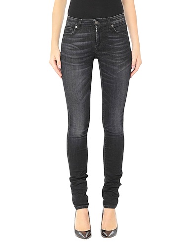 BLUE DE BLEU Denim trousers Black 98% Cotton, 2% Elastane
