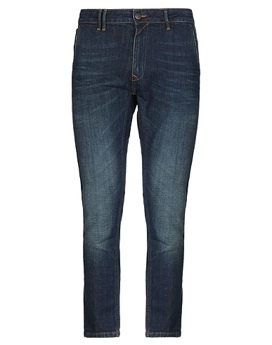 IN MY HOOD Denim trousers Blue 99% Cotton, 1% Lycra®