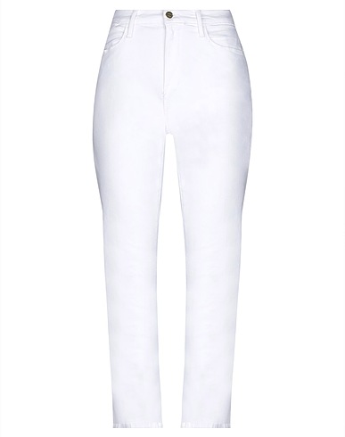 FRAME Denim pants White 92% Cotton, 6% Polyester, 2% Elastane