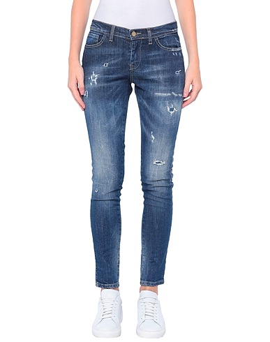 FRANKIE MORELLO Denim trousers Blue 98% Cotton, 2% Elastane