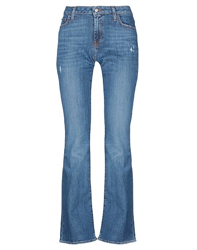 ROŸ ROGER'S Denim pants Blue 99% Cotton, 1% Elastane