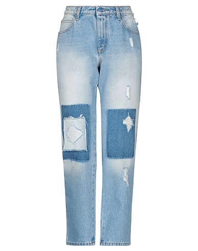 ERMANNO DI ERMANNO SCERVINO Denim trousers Blue 100% Cotton