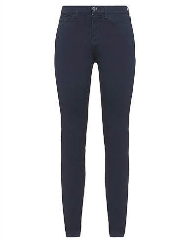 EMPORIO ARMANI Casual pants Midnight blue 70% Cotton, 28% Modal, 2% Elastane