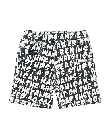 JOHN RICHMOND Denim shorts Black 98% Cotton, 2% Elastane