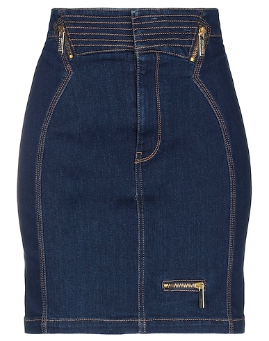 VERSACE JEANS COUTURE Rock Blau 81% Baumwolle, 11% Lyocell, 6% Elastomultiester, 2% Elastan