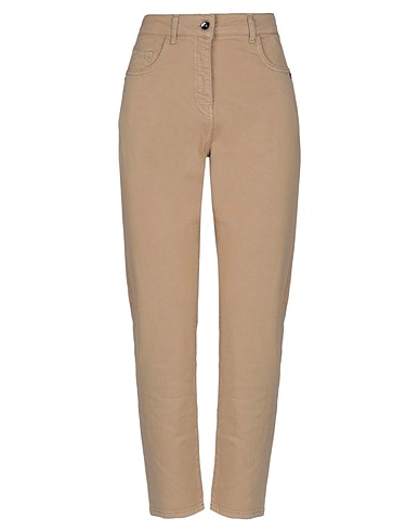 PATRIZIA PEPE Denim trousers Camel 98% Cotton, 2% Elastane