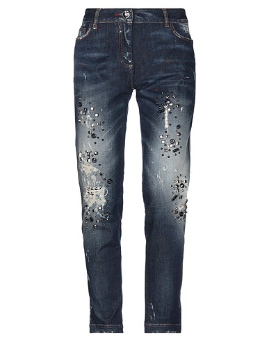 PHILIPP PLEIN Denim pants Blue 91% Cotton, 8% Lycra®, 1% Elastane
