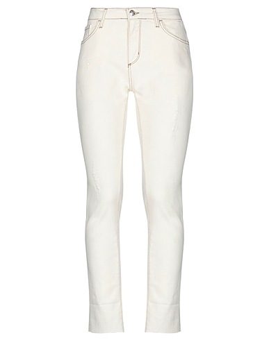 MERCI ITALIA Pantaloni jeans Avorio 98% Cotone, 2% Elastan
