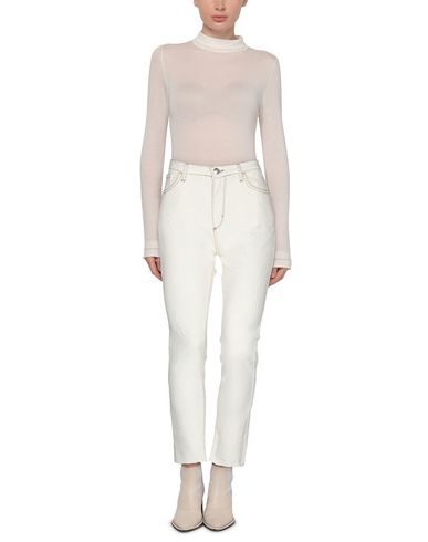 Merci .., Woman Jeans White Size 29 Cotton, Elastane In White