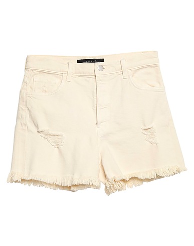 J BRAND Denim shorts Ivory 98% Cotton, 2% Elastane