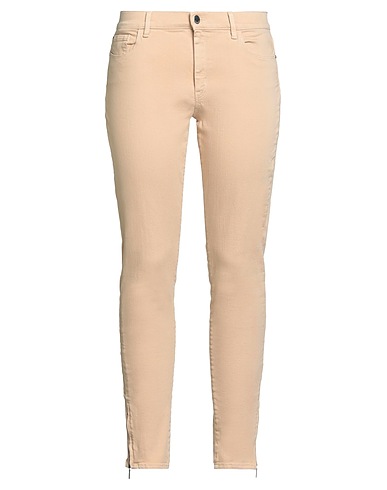 BOSS HUGO BOSS Denim trousers Beige 78% Cotton, 15% Lyocell, 5% Polyester, 2% Elastane