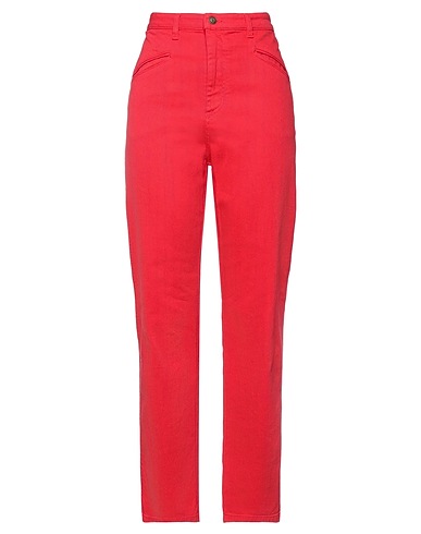 PHILOSOPHY di LORENZO SERAFINI Denim pants Red 97% Cotton, 3% Elastane