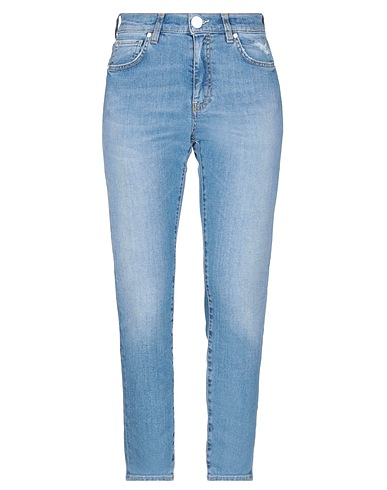 P_JEAN Denim trousers Blue 98% Cotton, 2% Elastane
