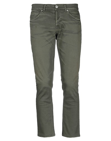 DONDUP Denim trousers Military green 98% Cotton, 2% Elastane
