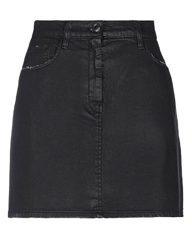 PINKO Denim skirt Black 99% Cotton, 1% Elastane