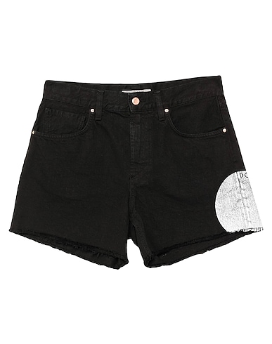 DON THE FULLER Denim shorts Black 100% Cotton