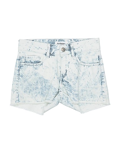 ROŸ ROGER'S Denim shorts White 65% Polyester, 35% Cotton