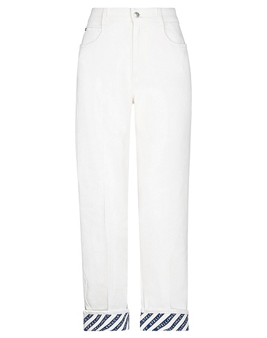 STELLA McCARTNEY Denim pants White 95% Cotton, 4% Polyester, 1% Elastane
